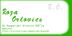 roza orlovics business card